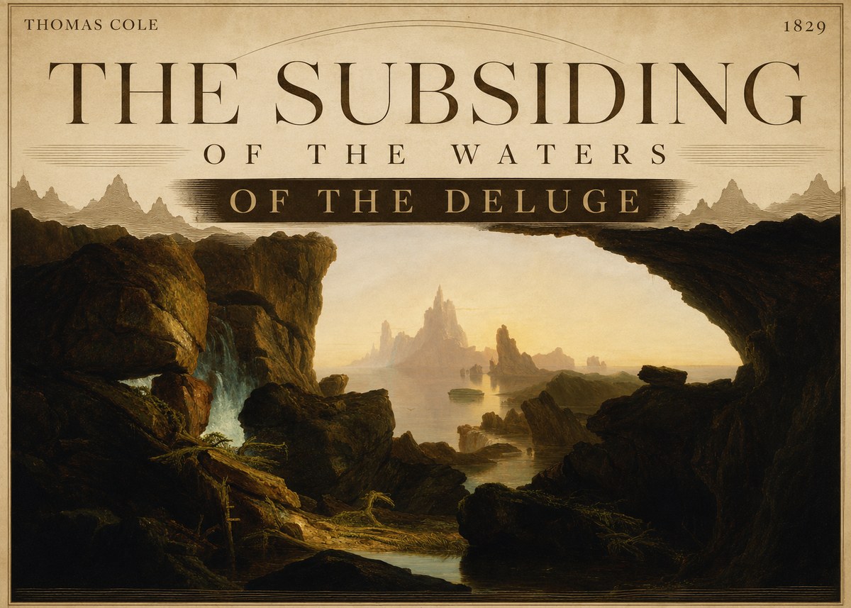 Thomas Cole The Subsiding of the Waters of the Deluge II No6 - Poster