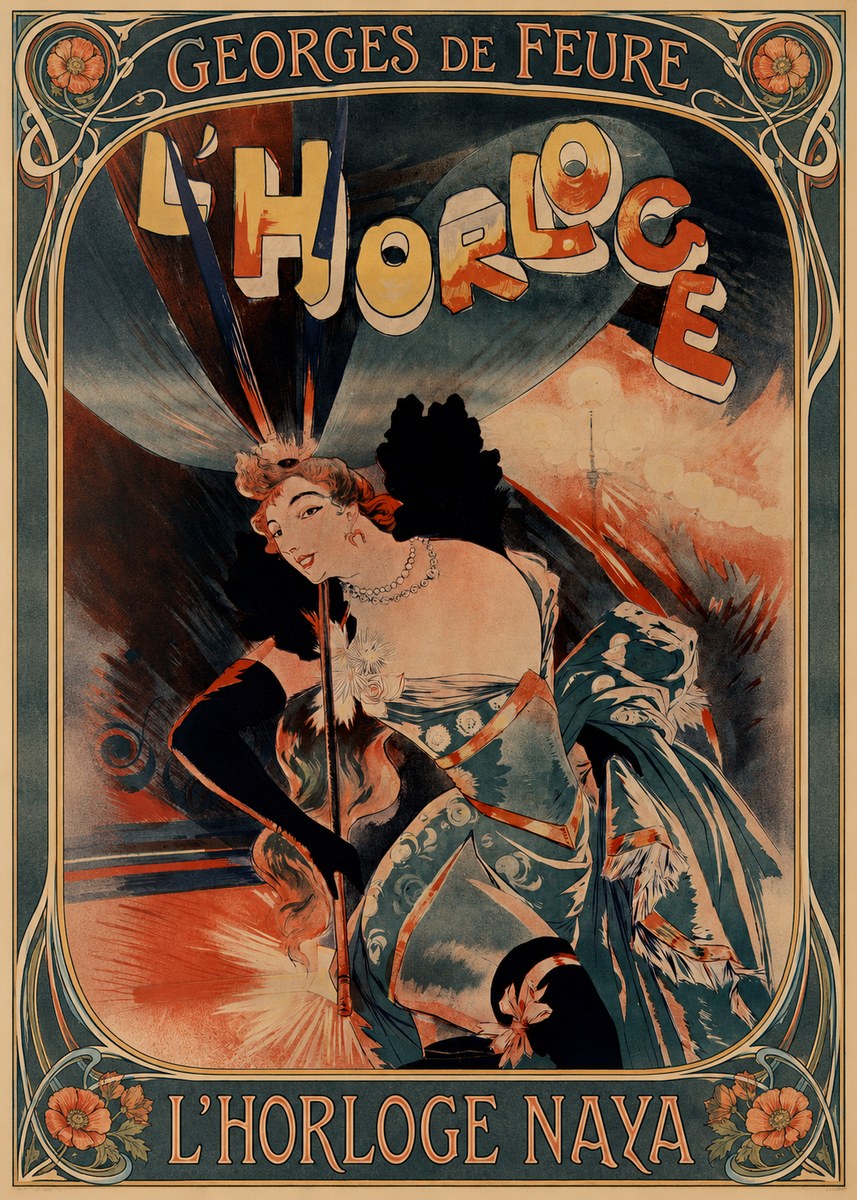 Georges de Feure L'horloge Naya No1 - Poster