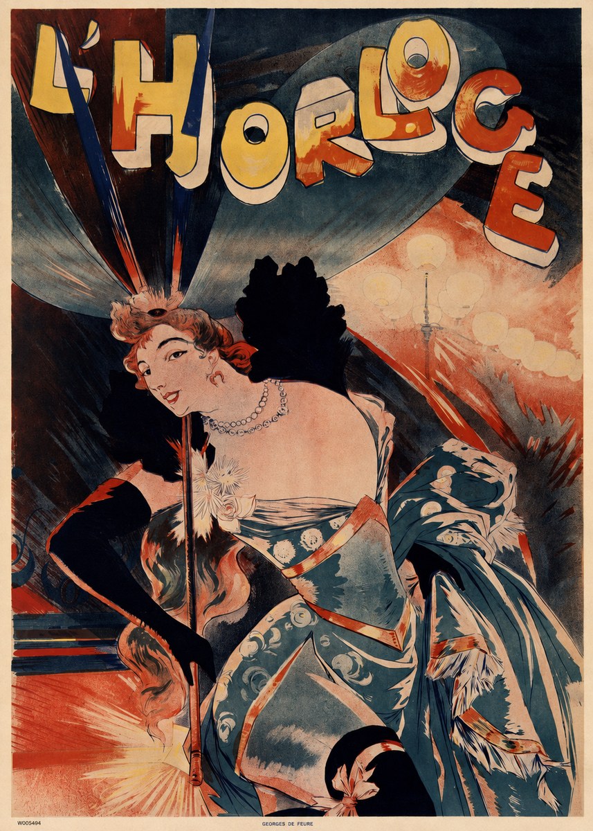 Georges de Feure L'horloge Naya No5 - Poster