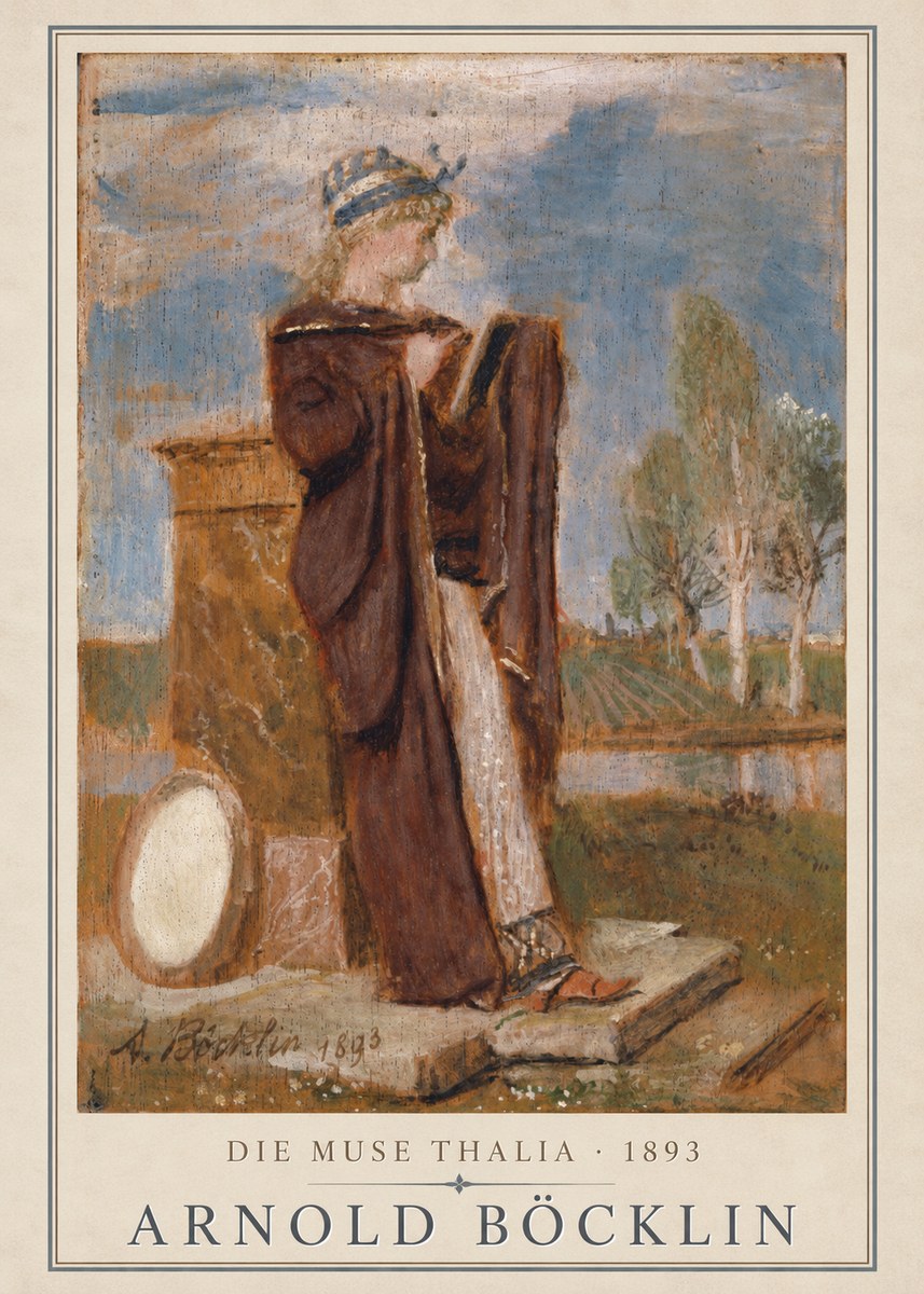 Arnold Böcklin Die Muse Thalia II No1 - Poster