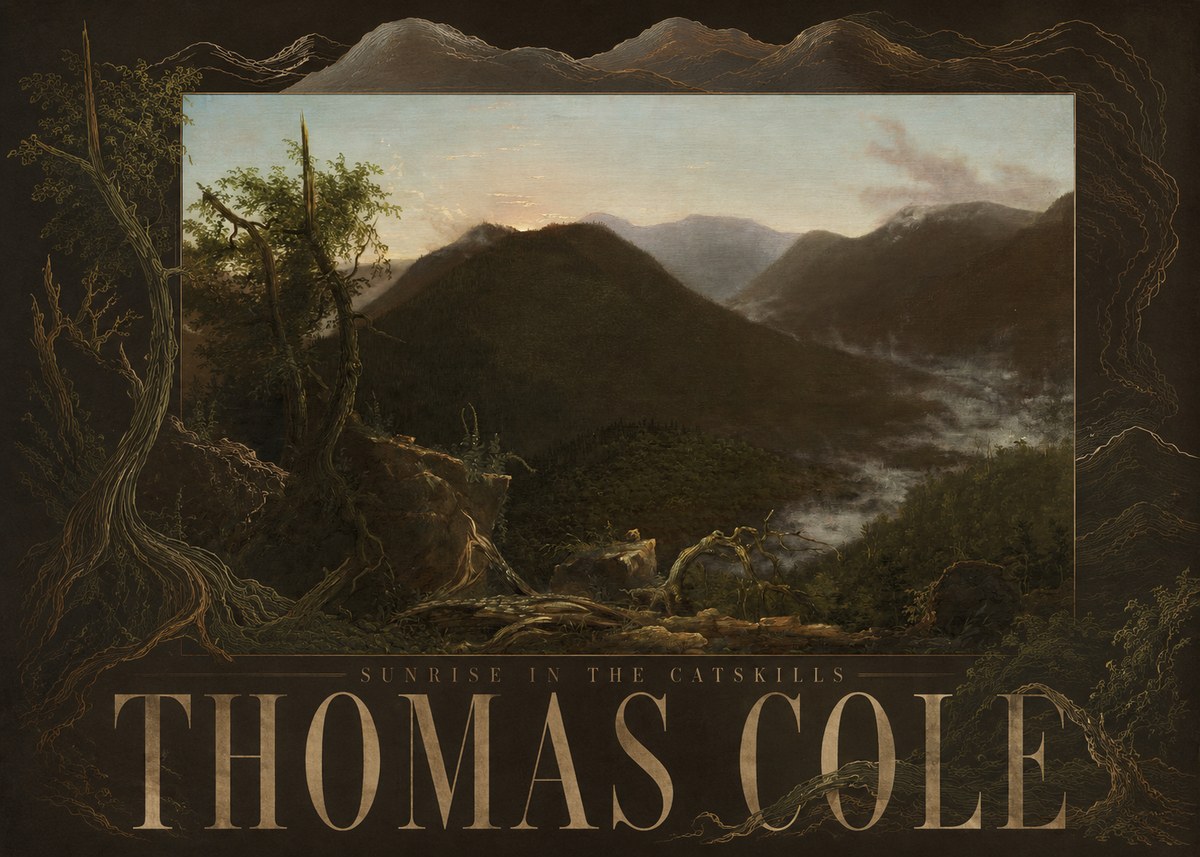 Thomas Cole Sunrise in the Catskills II No5 - Poster