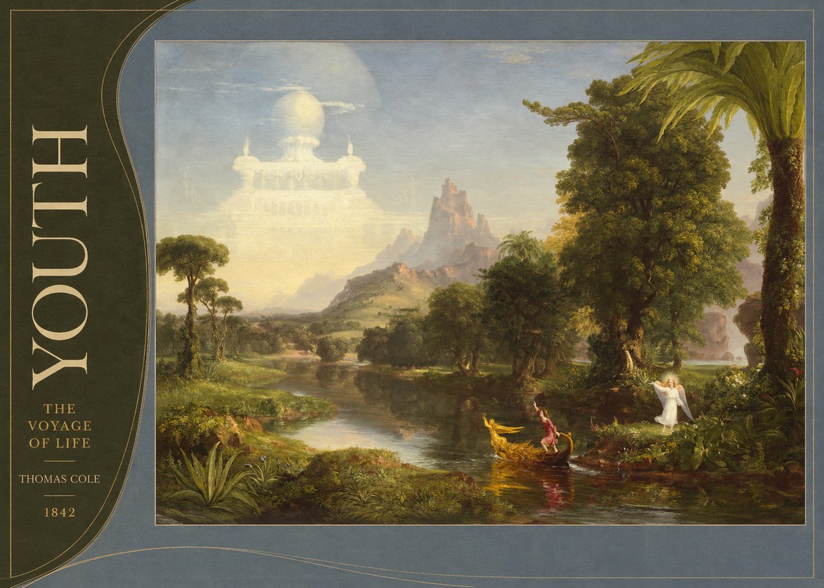 Thomas Cole The Voyage of Life: Youth V No3 - Poster