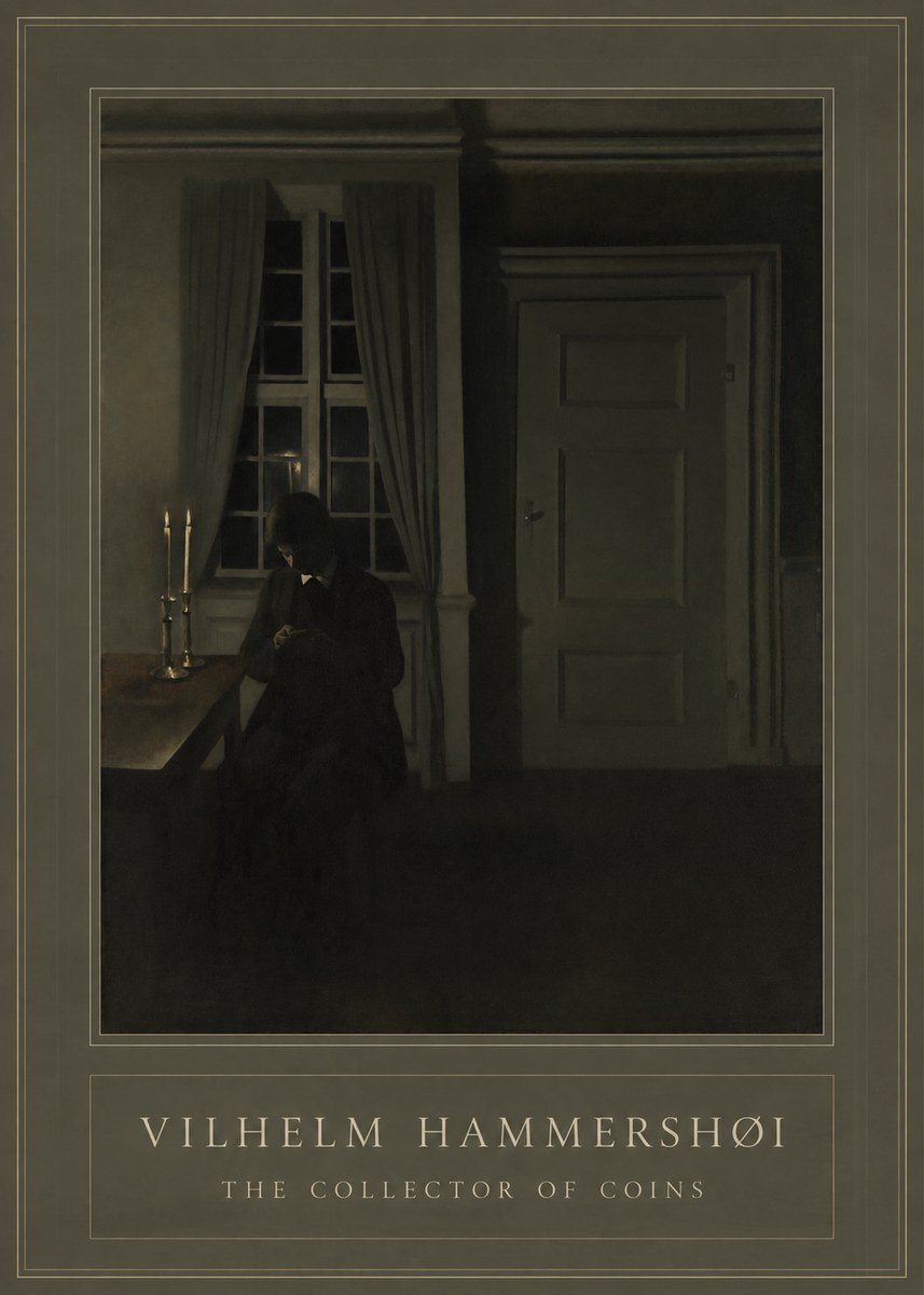 Vilhelm Hammershøi The Collector of Coins No1 - Poster