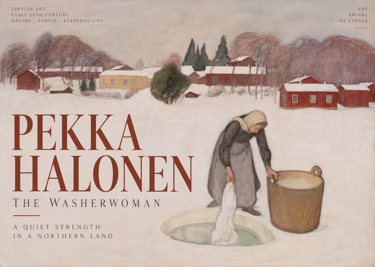 Pekka Halonen The Washerwoman No2 - Poster