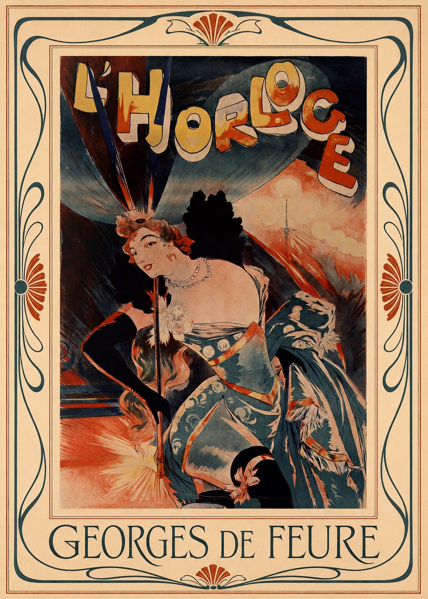Georges de Feure L'horloge III No1 - Poster