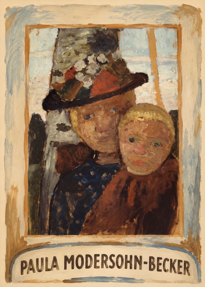 Paula Modersohn-Becker Mother and Child with Hat No3 - Poster