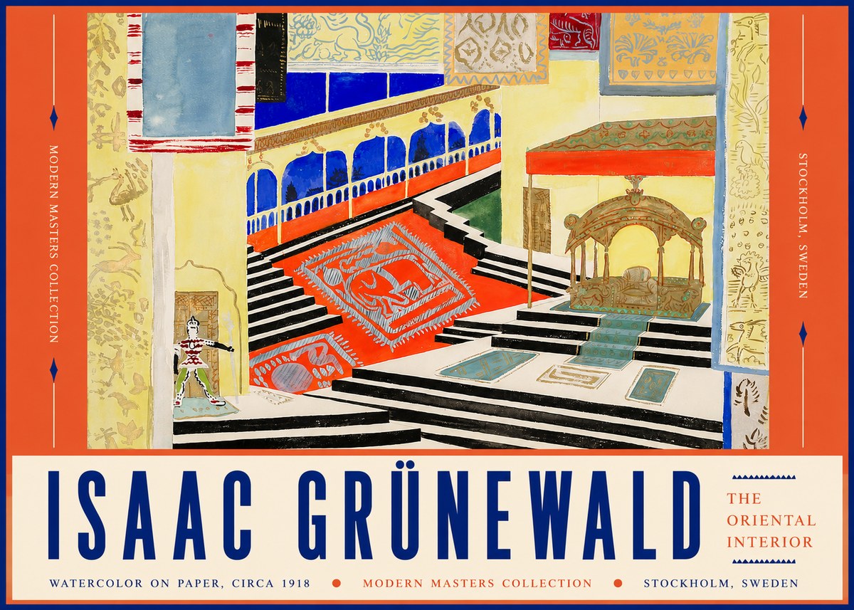 Isaac Grünewald The Oriental Interior No4 - Poster