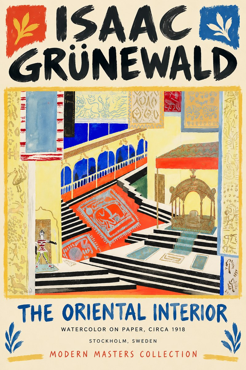 Isaac Grünewald The Oriental Interior No5 - Poster