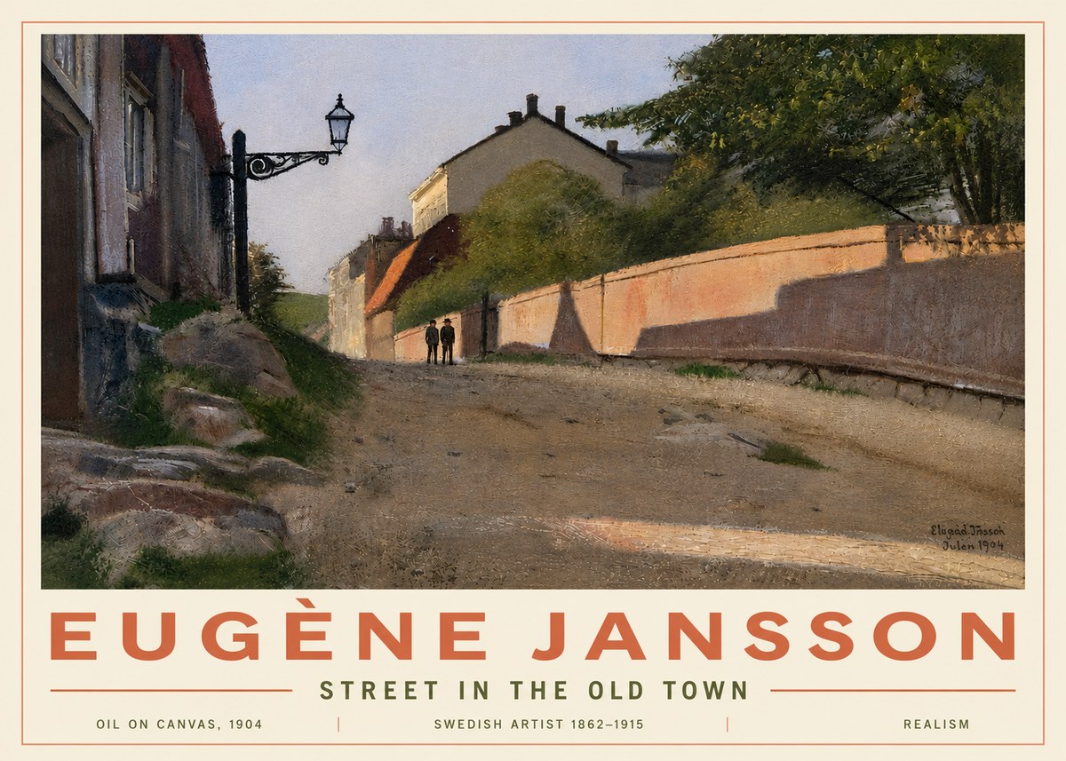 Eugène Jansson Street in the Old Town No6 - Poster