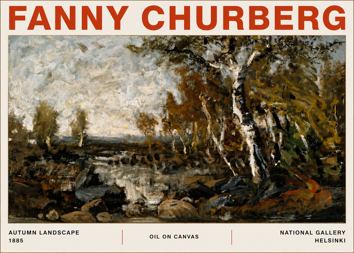 Fanny Churberg Autumn Landscape No5 - Poster