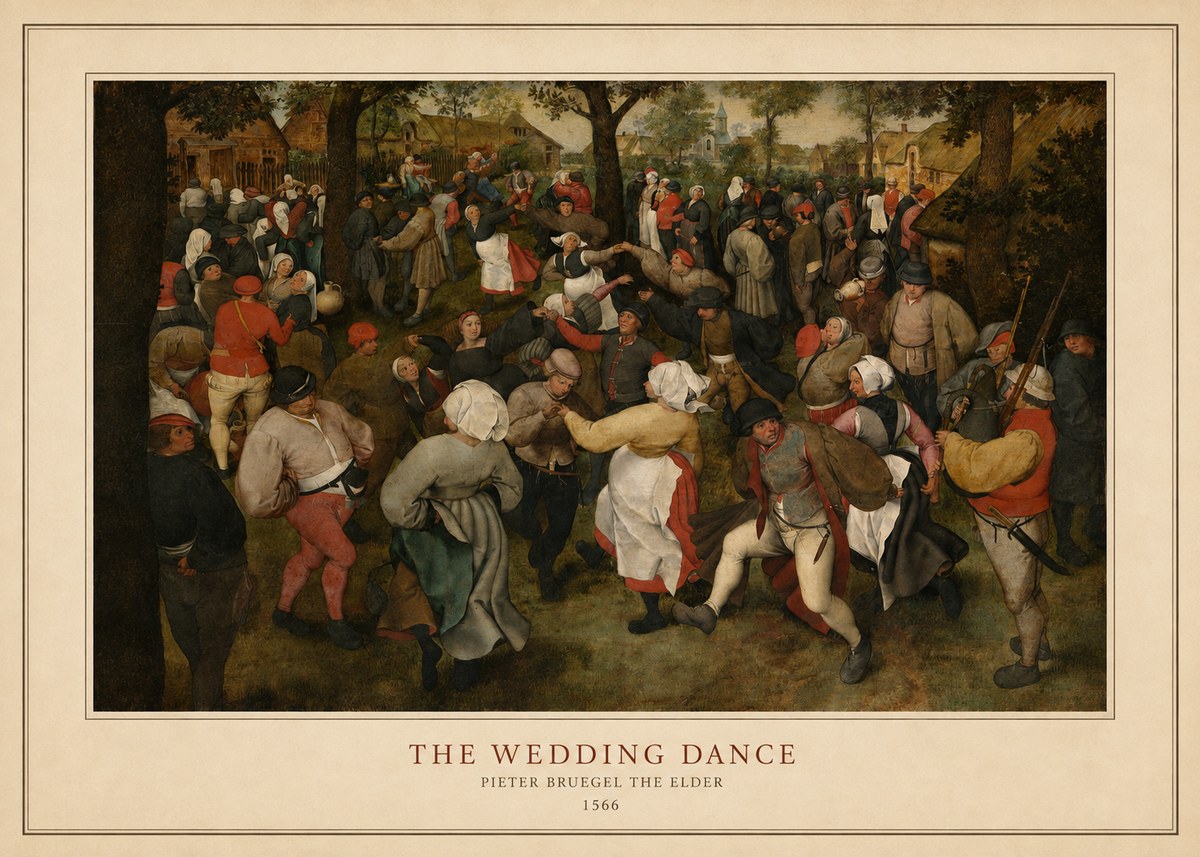 Pieter Bruegel The Wedding Dance II No4 - Poster