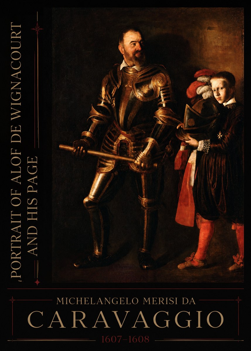 Michelangelo Merisi da Caravaggio Portrait of Alof De Wignacourt and His Page No2 - Poster