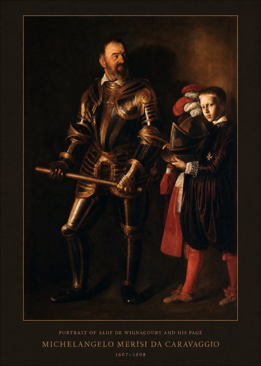 Michelangelo Merisi da Caravaggio Portrait of Alof De Wignacourt and His Page No4 - Poster
